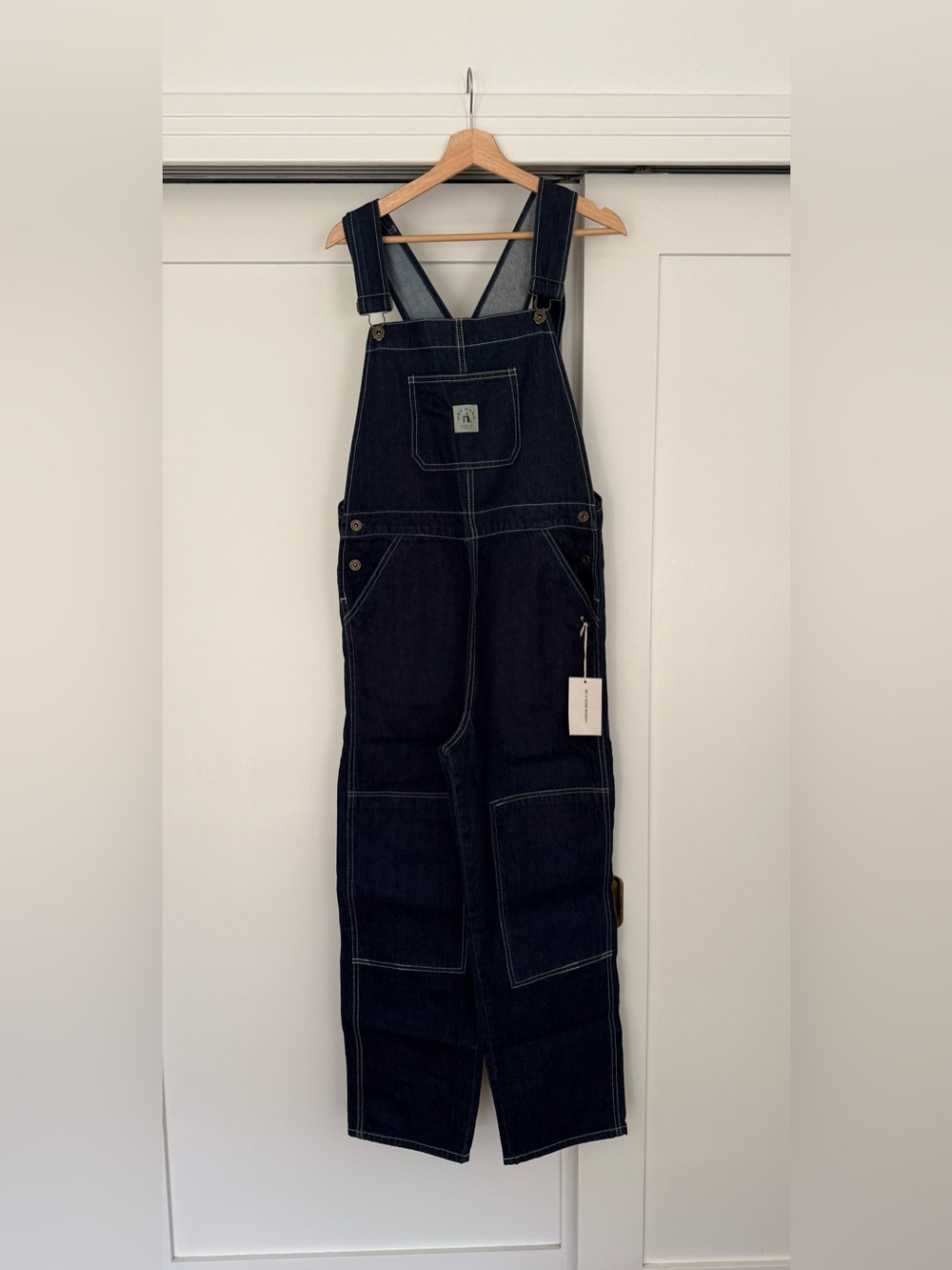 HEY GANG | Women’s Knee Patch Overalls | Dark Denim | Size 2 | NWT